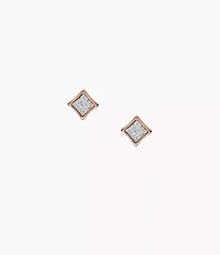 Hazel Paper Glitz Rose Gold-Tone Stainless Steel Stud Earrings