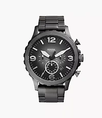 Nate Chronograph Smoke Stainless Steel Watch