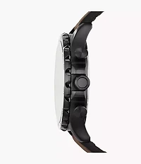 Nate Chronograph Brown Leather Watch