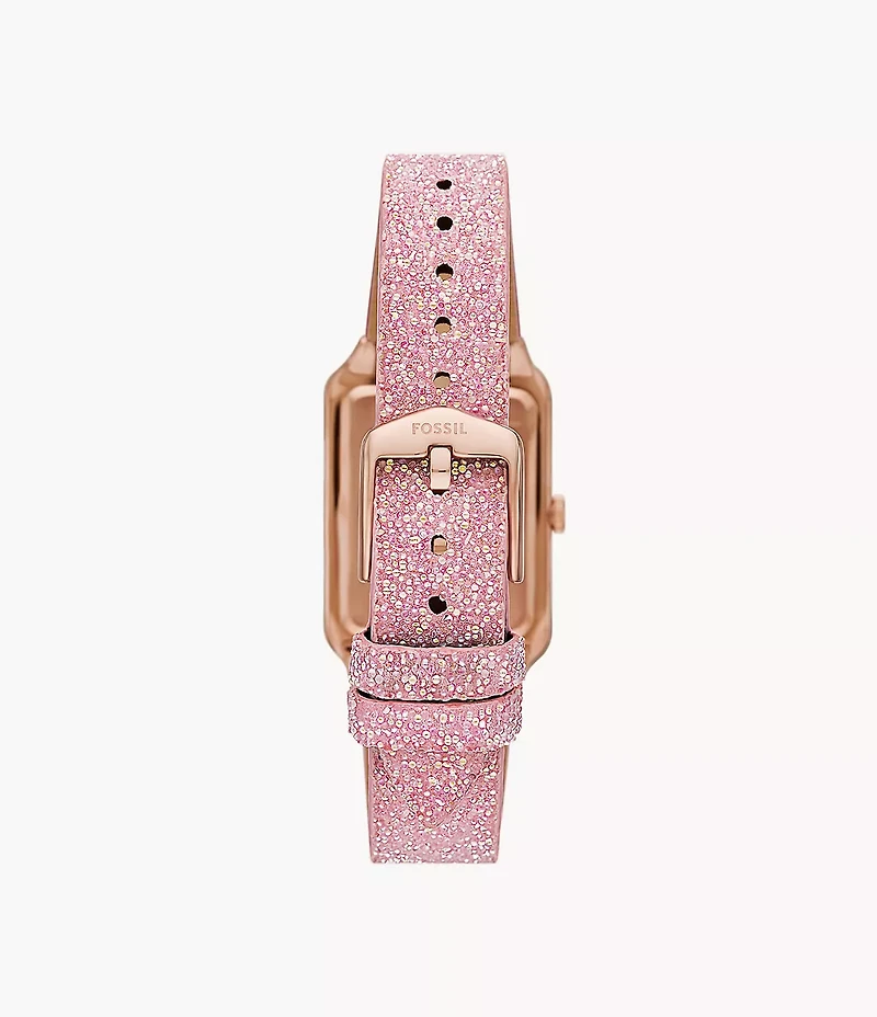 The Wizard of Oz x Fossil Limited Edition Three-Hand Pink Crystal Fabric Watch