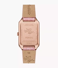 The Wizard of Oz x Fossil Limited Edition Three-Hand Pink Crystal Fabric Watch
