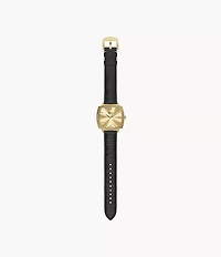 Nick Jonas x Fossil Machine Luxe Three-Hand Black Croco Leather Watch