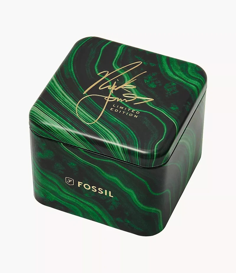 Nick Jonas x Fossil Machine Luxe Aventurine Three-Hand Stainless Steel Watch