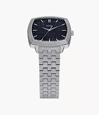 Nick Jonas x Fossil Machine Luxe Aventurine Three-Hand Stainless Steel Watch