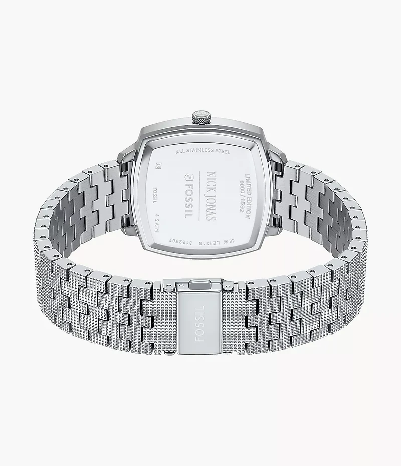 Nick Jonas x Fossil Machine Luxe Aventurine Three-Hand Stainless Steel Watch