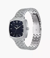 Nick Jonas x Fossil Machine Luxe Aventurine Three-Hand Stainless Steel Watch