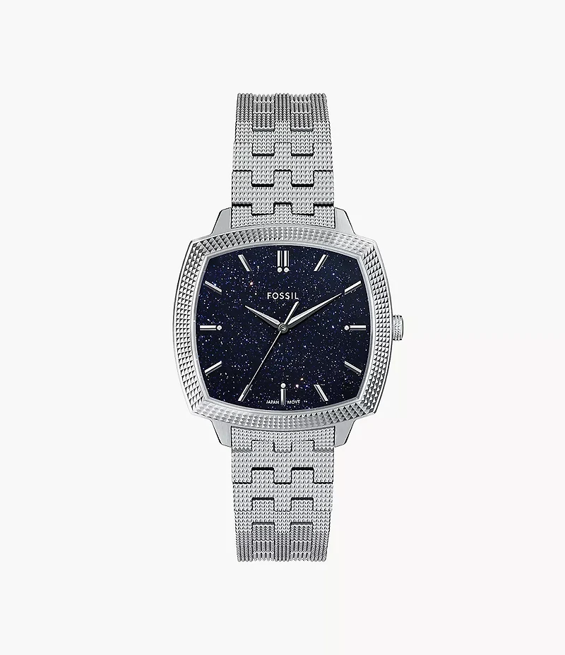 Nick Jonas x Fossil Machine Luxe Aventurine Three-Hand Stainless Steel Watch