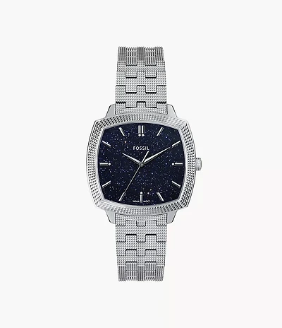 Nick Jonas x Fossil Machine Luxe Aventurine Three-Hand Stainless Steel Watch
