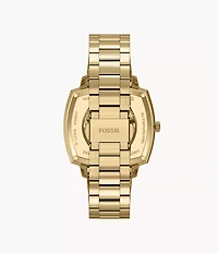 Nick Jonas x Fossil Machine Luxe Automatic Gold-Tone Stainless Steel Watch