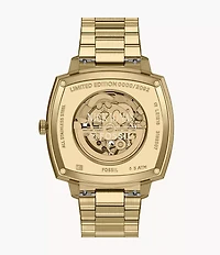 Nick Jonas x Fossil Machine Luxe Automatic Gold-Tone Stainless Steel Watch