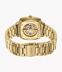 Nick Jonas x Fossil Machine Luxe Automatic Gold-Tone Stainless Steel Watch