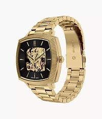 Nick Jonas x Fossil Machine Luxe Automatic Gold-Tone Stainless Steel Watch