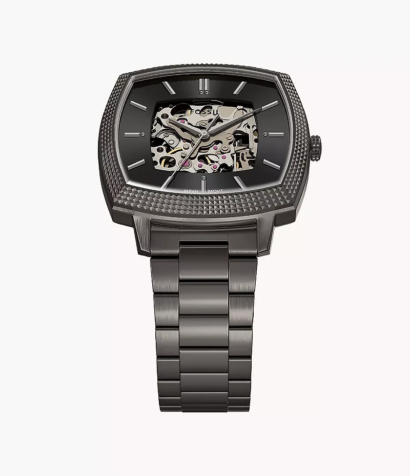 Nick Jonas x Fossil Machine Luxe Automatic Gunmetal Stainless Steel Watch
