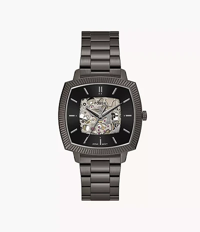 Nick Jonas x Fossil Machine Luxe Automatic Gunmetal Stainless Steel Watch