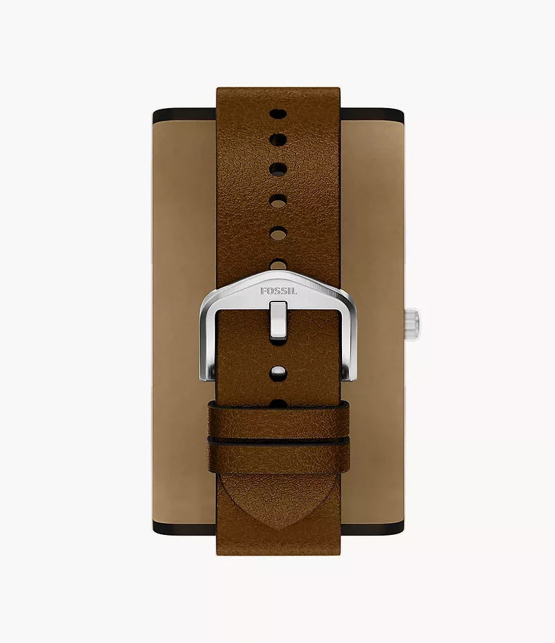 Y2K Big Tic 40MM Brown Leather Watch