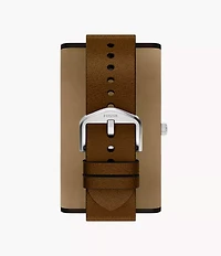 Y2K Big Tic 40MM Brown Leather Watch