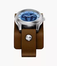 Y2K Big Tic 40MM Brown Leather Watch