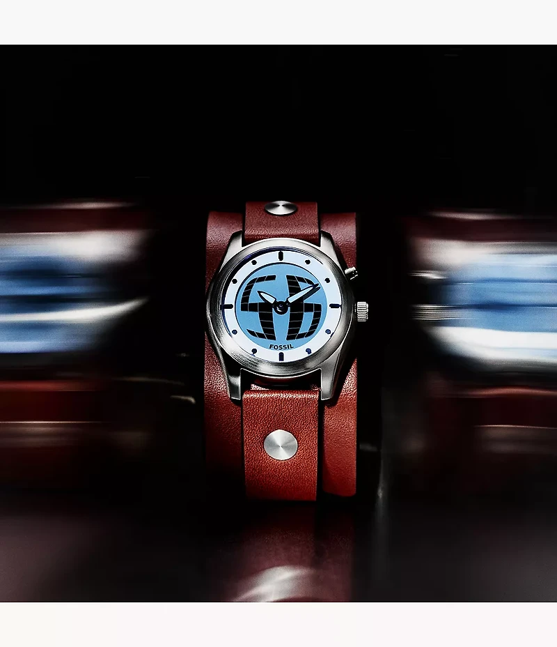 Y2K Big Tic 40MM Brown Leather Watch