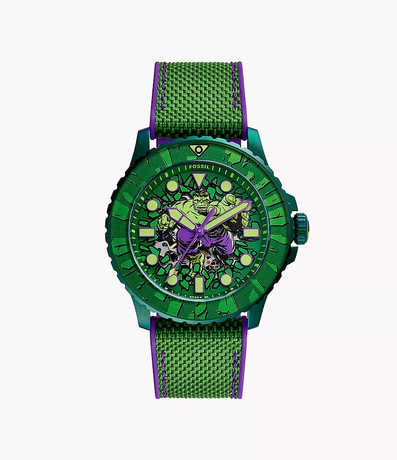 Marvel x Fossil Limited-Edition Incredible Hulk Automatic Watch