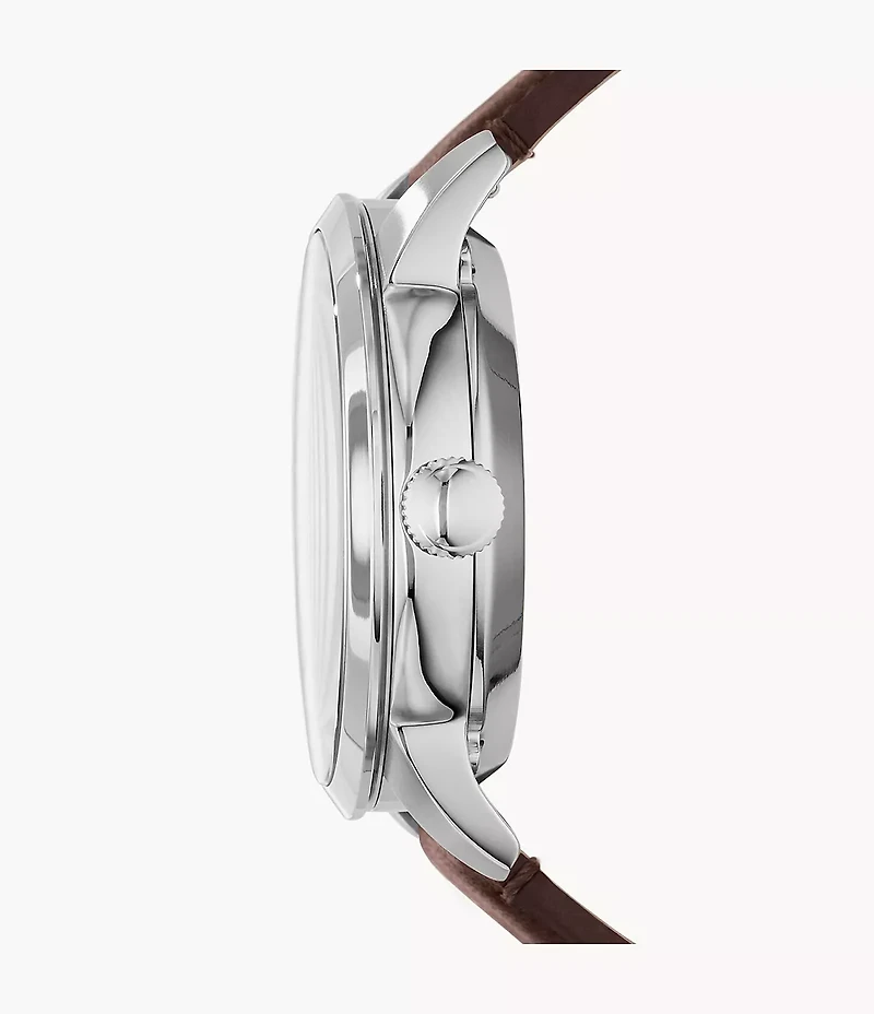 Townsman Automatic Leather Watch Brown