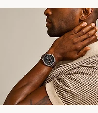 Townsman Automatic Leather Watch Brown