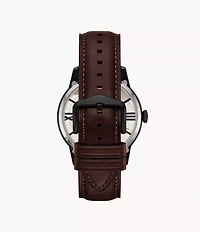 Townsman Automatic Dark Brown Leather Watch