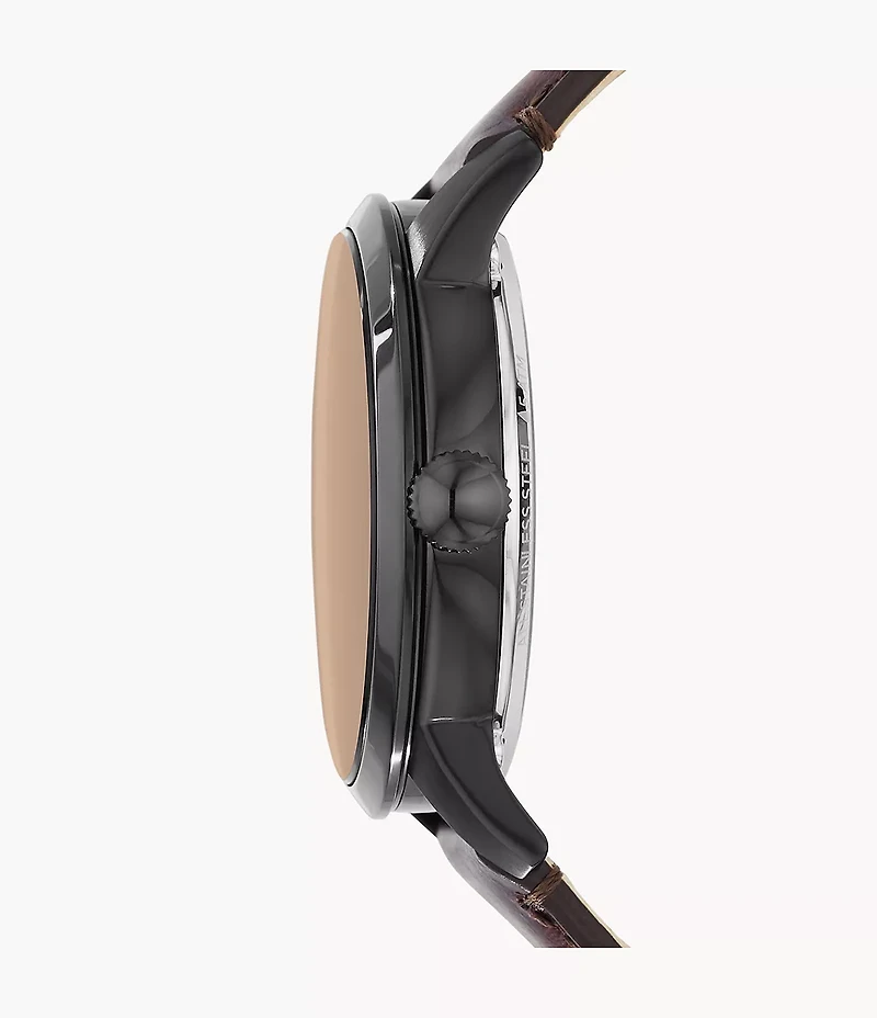 Townsman Automatic Dark Brown Leather Watch