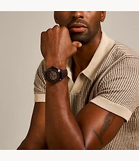 Townsman Automatic Dark Brown Leather Watch