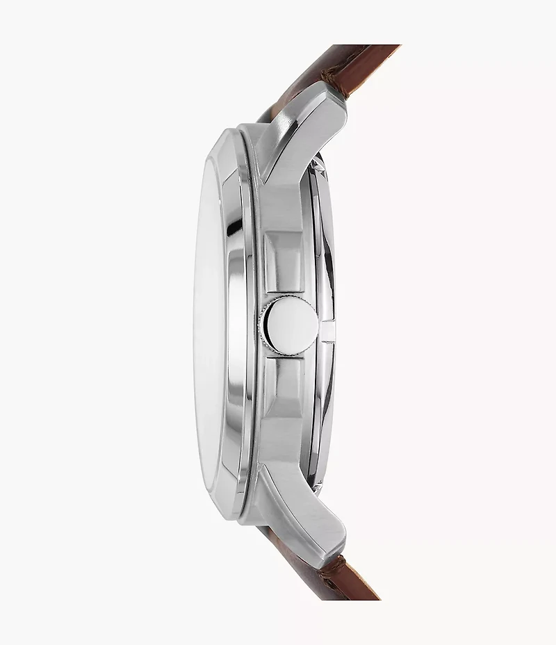 Grant 45mm Automatic Dark Brown Leather Watch