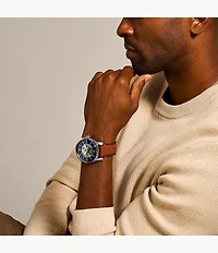 Townsman 48mm Automatic Light Brown Leather Watch