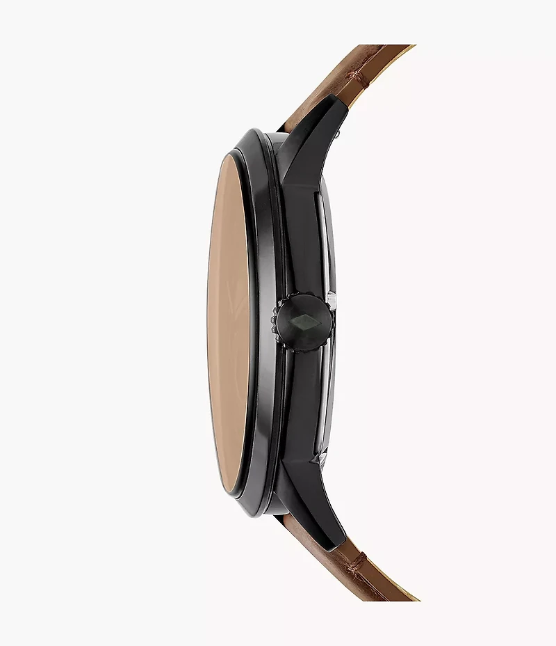Townsman 48mm Automatic Brown Leather Watch