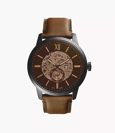 Townsman 48 mm Automatic Brown Leather Watch