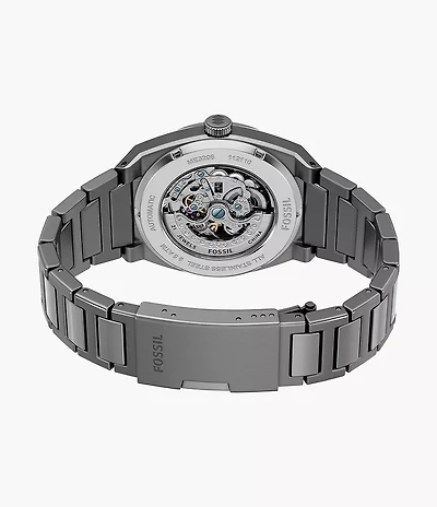 Everett Automatic Smoke Stainless Steel Watch
