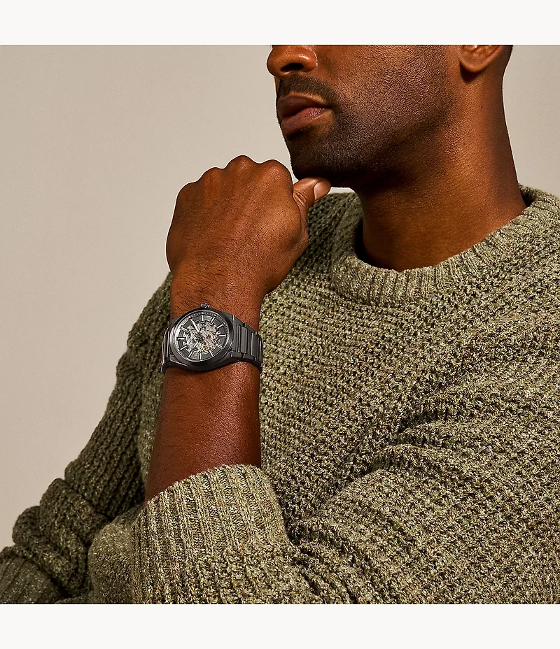 Everett Automatic Smoke Stainless Steel Watch