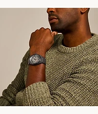 Everett Automatic Smoke Stainless Steel Watch