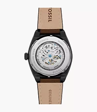 Everett Automatic Dark Brown LiteHide™ Leather Watch