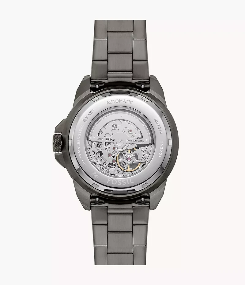 Bronson Automatic Smoke Stainless Steel Watch