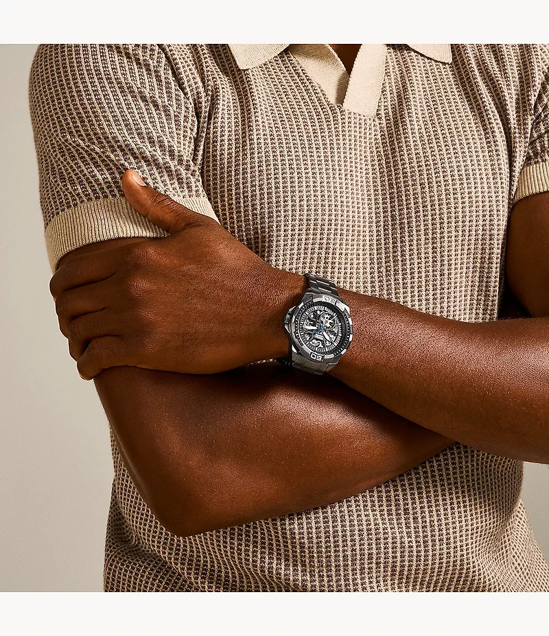 Bronson Automatic Smoke Stainless Steel Watch