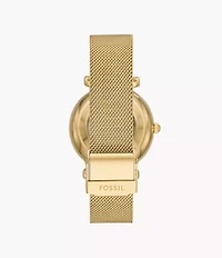 Carlie Automatic Gold-Tone Stainless Steel Mesh Watch