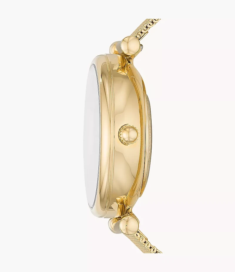 Carlie Automatic Gold-Tone Stainless Steel Mesh Watch