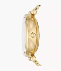 Carlie Automatic Gold-Tone Stainless Steel Mesh Watch
