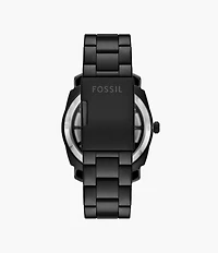 Machine Automatic Black Stainless Steel Watch