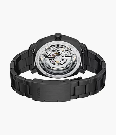 Machine Automatic Black Stainless Steel Watch