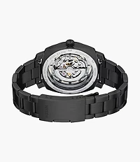 Machine Automatic Black Stainless Steel Watch