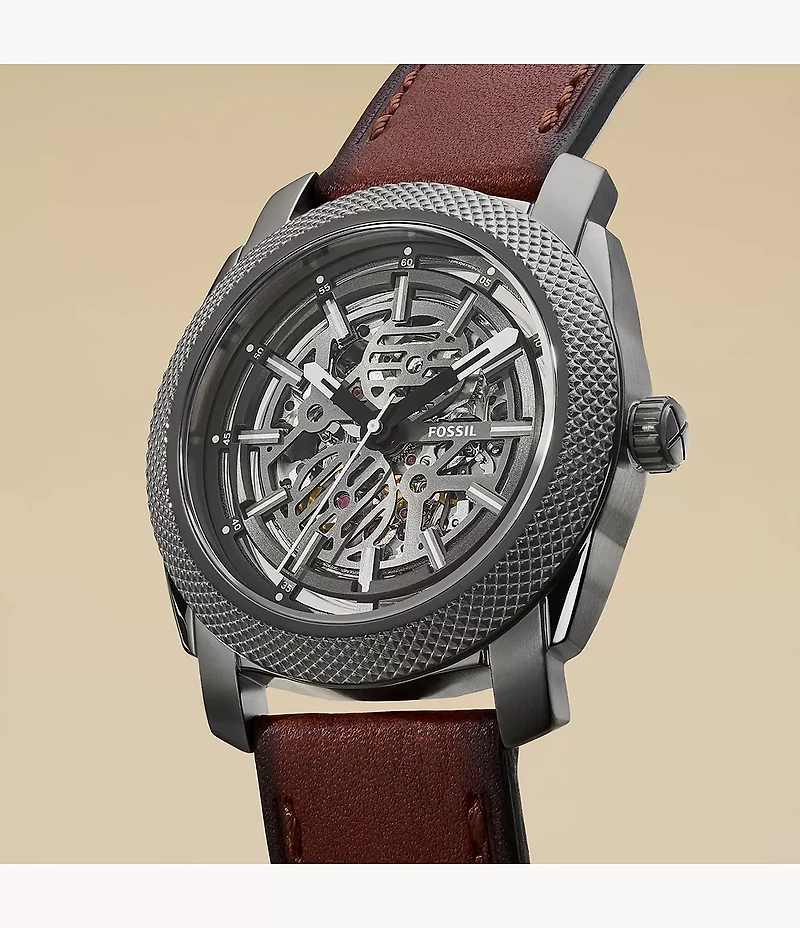 Machine 45mm Automatic Brown LiteHide™ Leather Watch