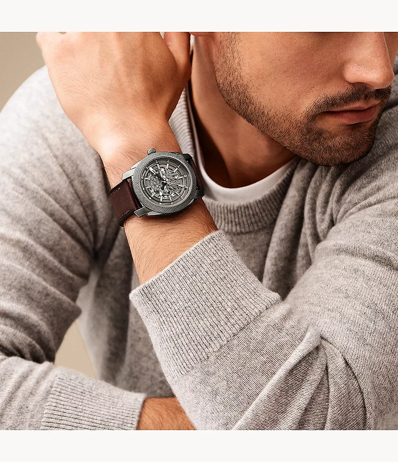 Machine 45mm Automatic Brown LiteHide™ Leather Watch