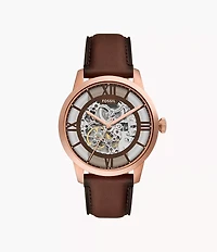 Townsman 44mm Automatic Brown Leather Watch