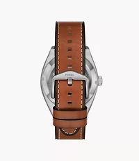 Everett 42mm Automatic Brown Leather Watch