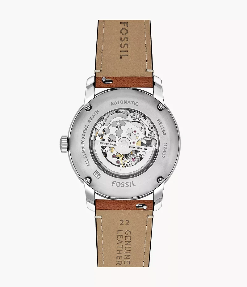 Fossil Heritage Automatic Brown Leather Watch