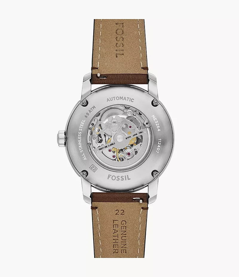 Fossil Heritage Automatic Brown Leather Watch